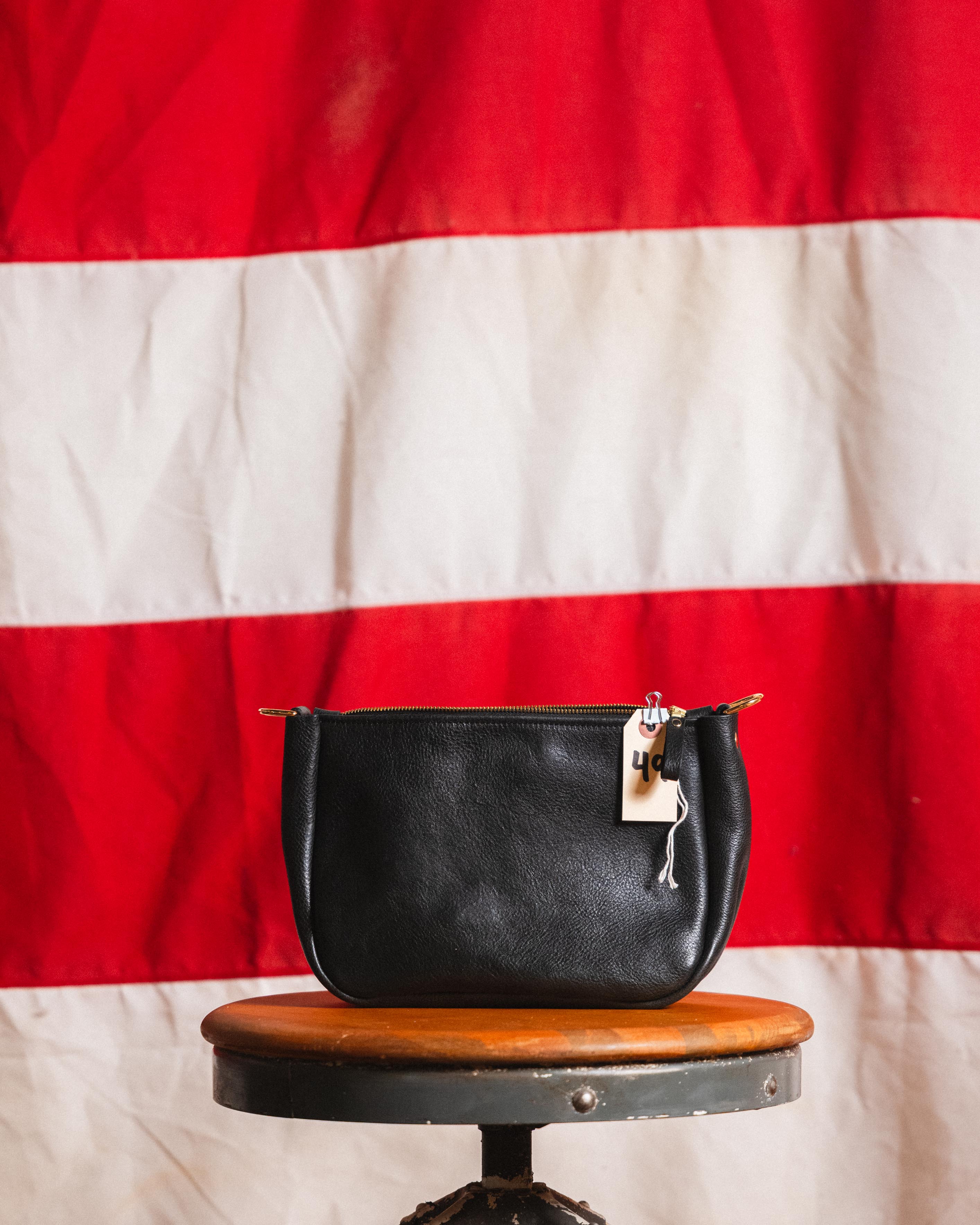 49. Black Bulldog Medium Crossbody Bag
