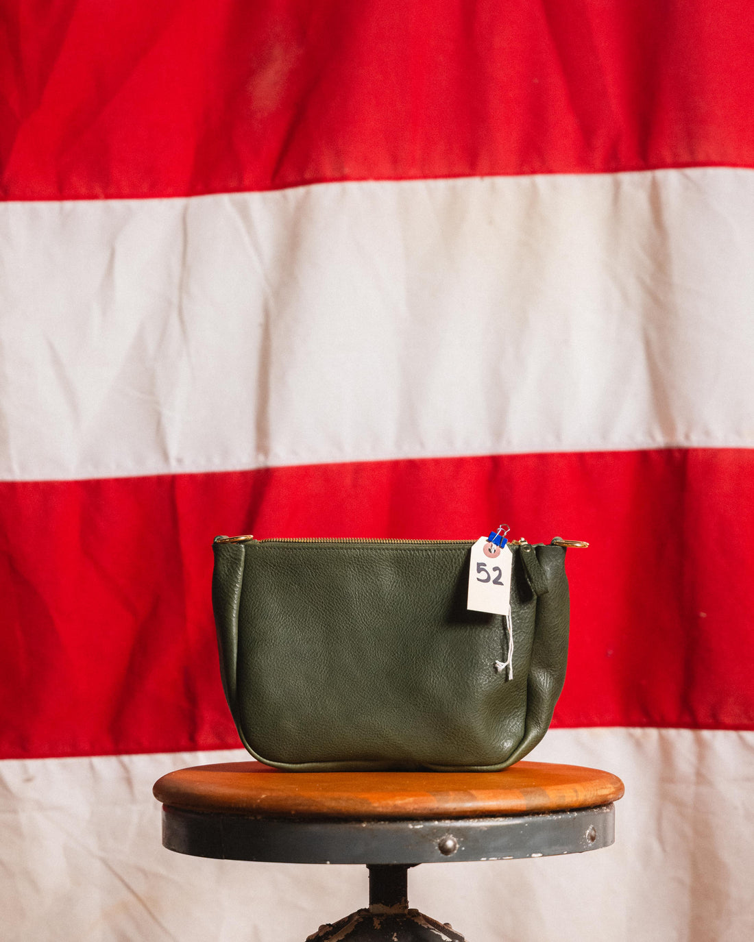 52. Italian Green Medium Crossbody Bag