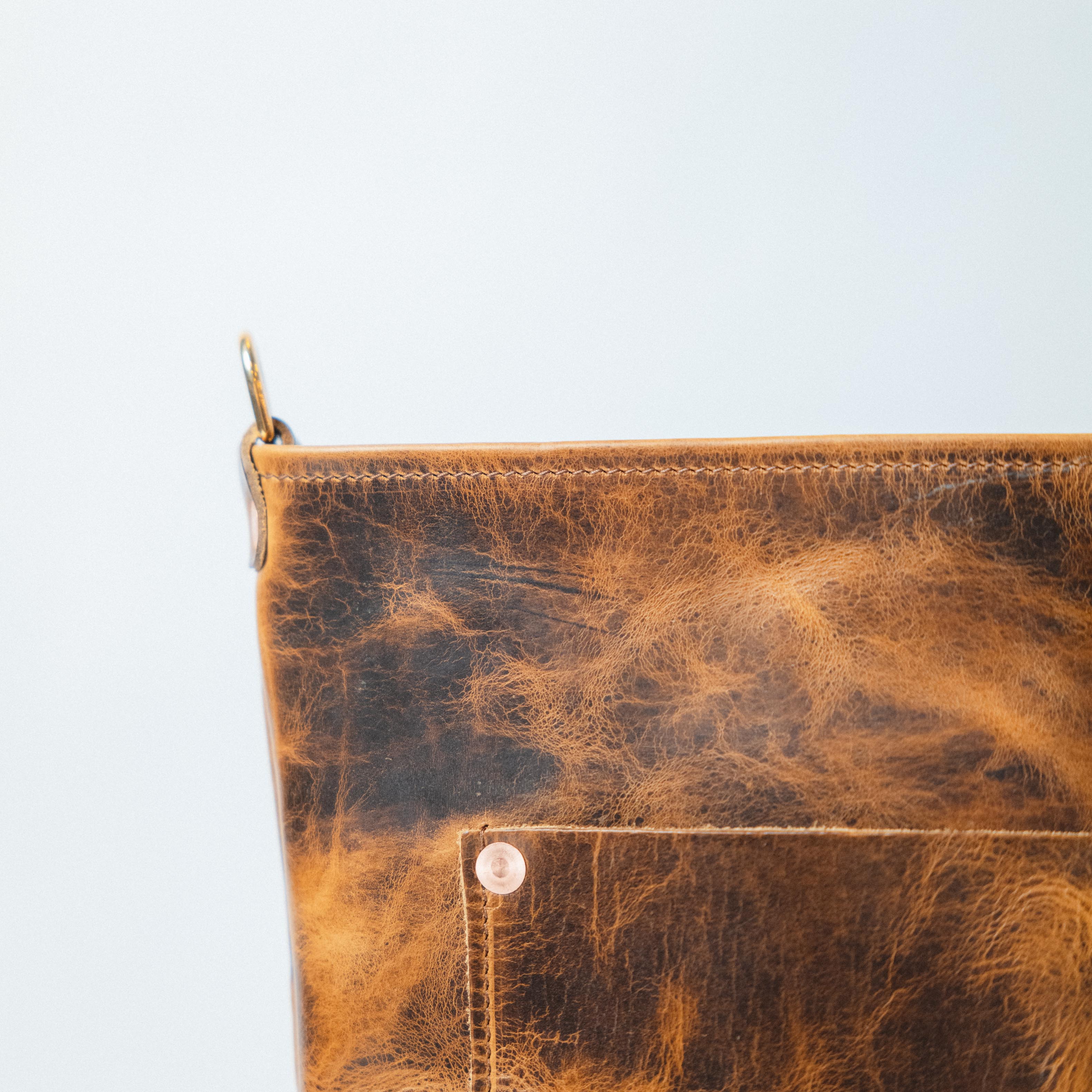 Rustic Bison Crossbody Travel Tote