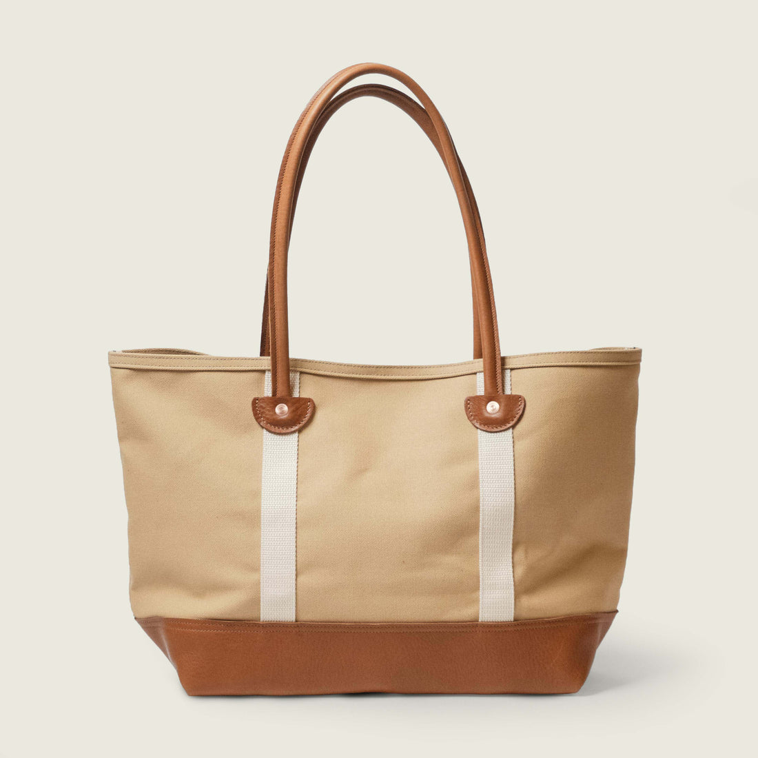 Field Tan Canvas &amp; Leather Panel Tote