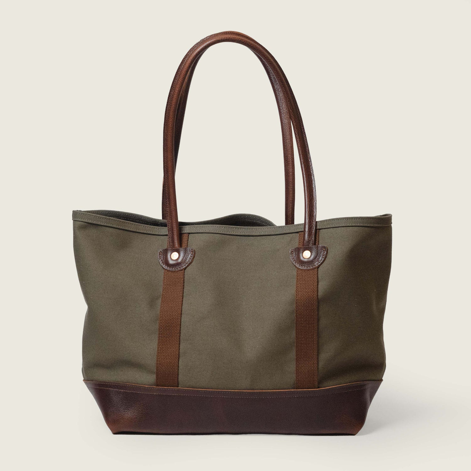 Canvas &amp; Leather Panel Tote