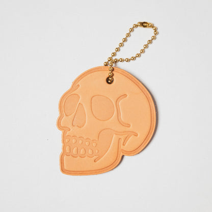 Leather Skull Tag
