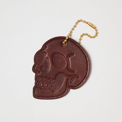 Leather Skull Tag