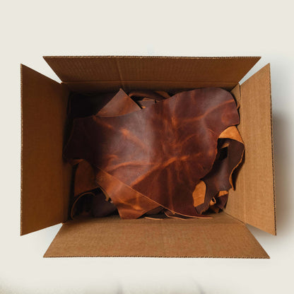 20lbs of Scrap Tan Kodiak Leather