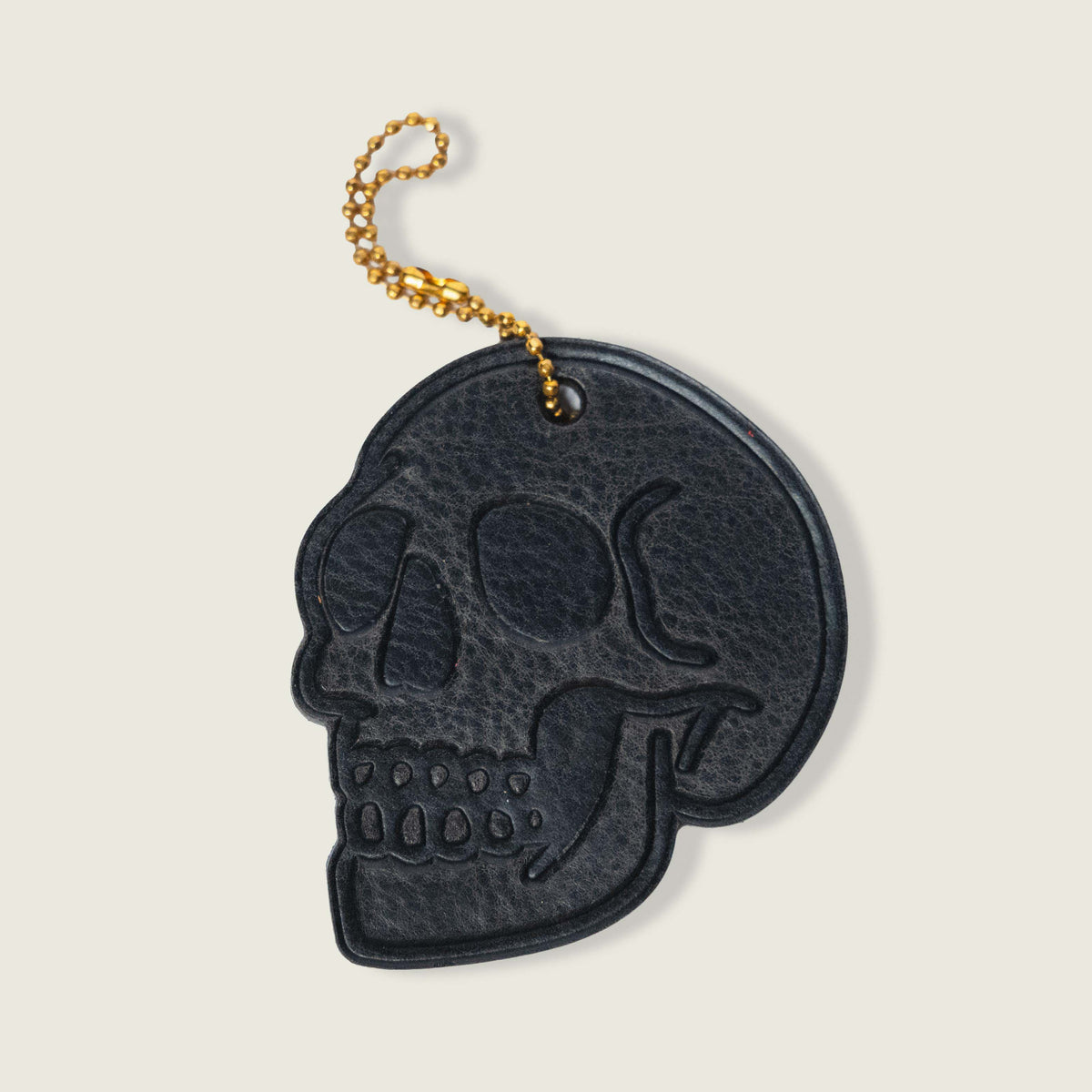 2-Ply Charcoal Bulldog Skull Tag