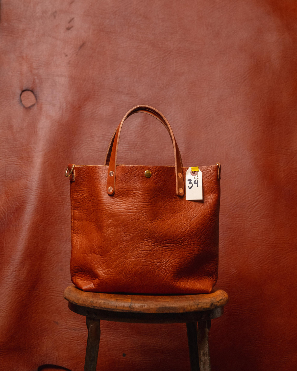 34. Tan Bison Mini Tote