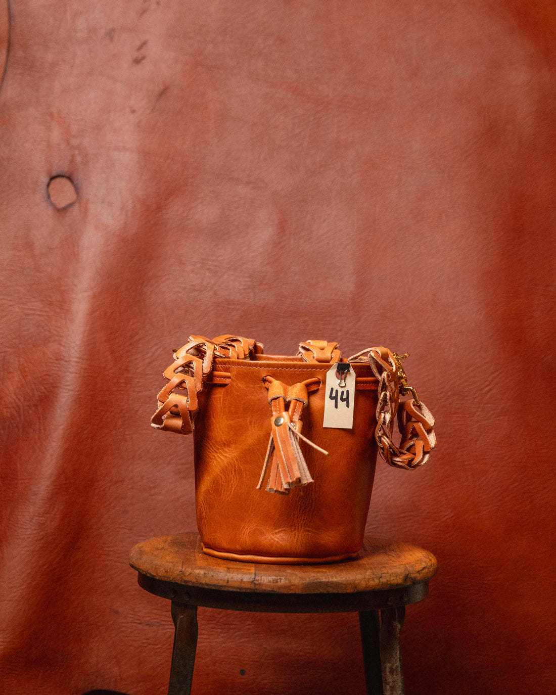 43. Natural Dublin Mini Bucket Bag