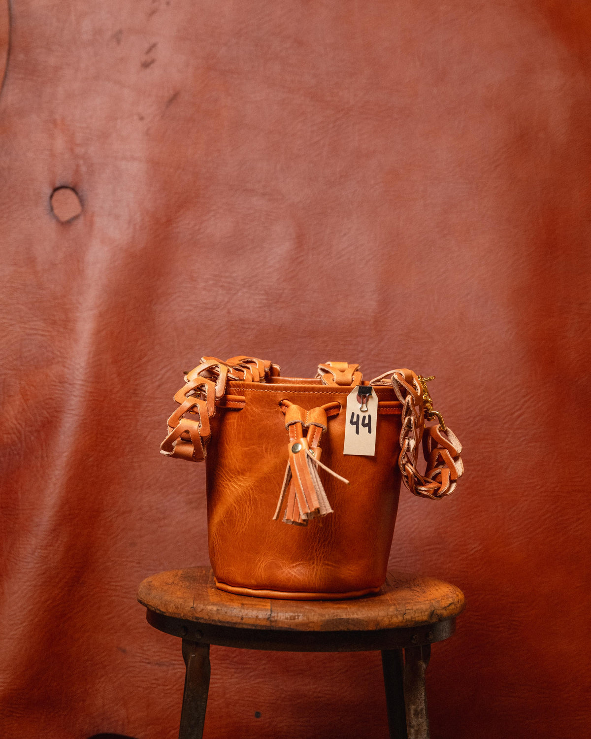 43. Natural Dublin Mini Bucket Bag