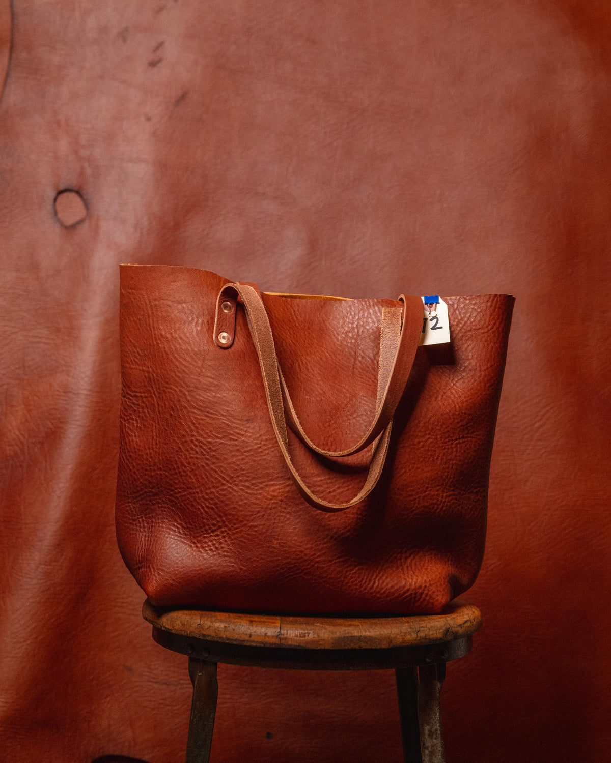 72. Macchiato Tote with soft tan handles