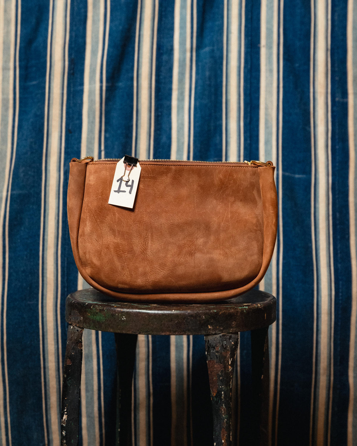 14. Tan Nubuck Medium Crossbody Bag