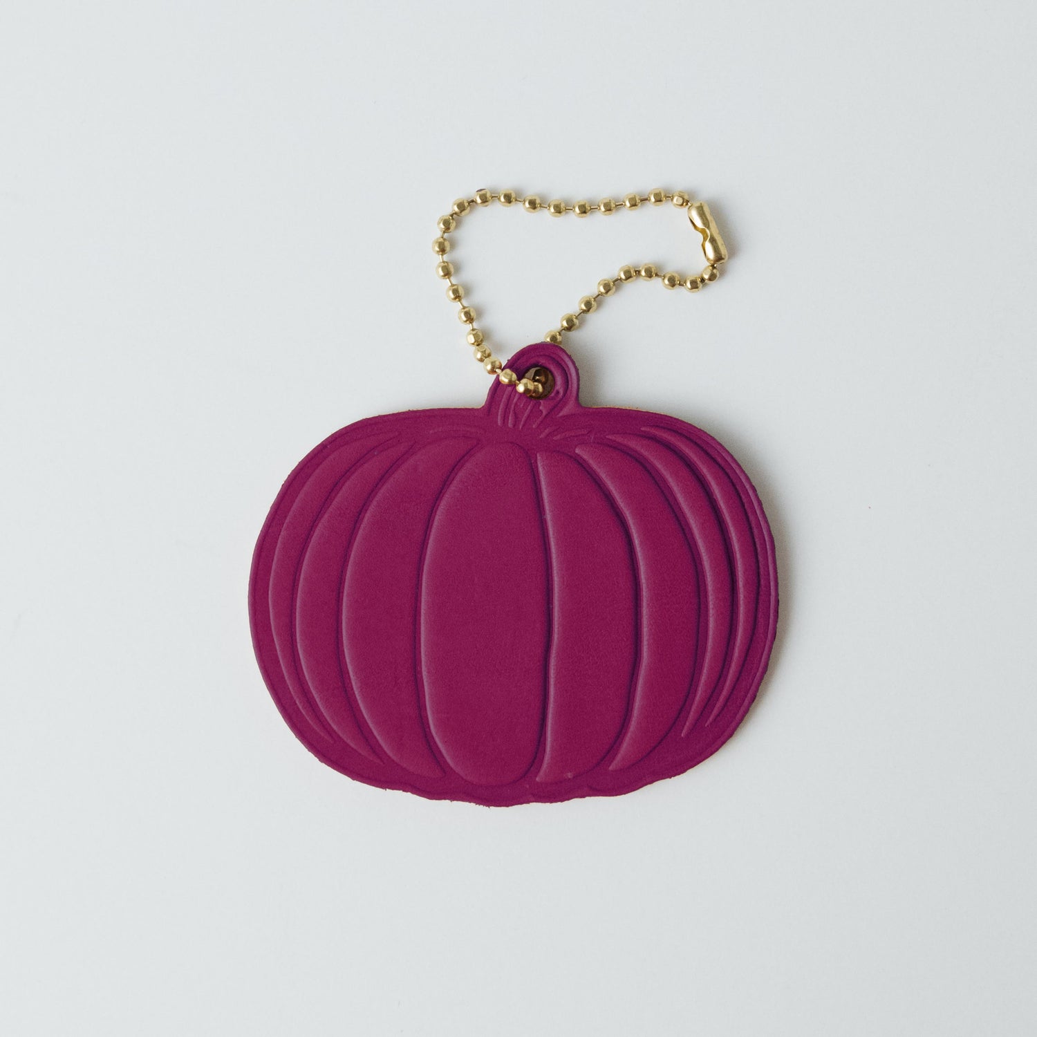 Leather Pumpkin Tag- personalized luggage tags - custom luggage tags - KMM &amp; Co.