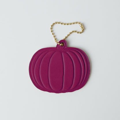 Leather Pumpkin Tag- personalized luggage tags - custom luggage tags - KMM &amp; Co.
