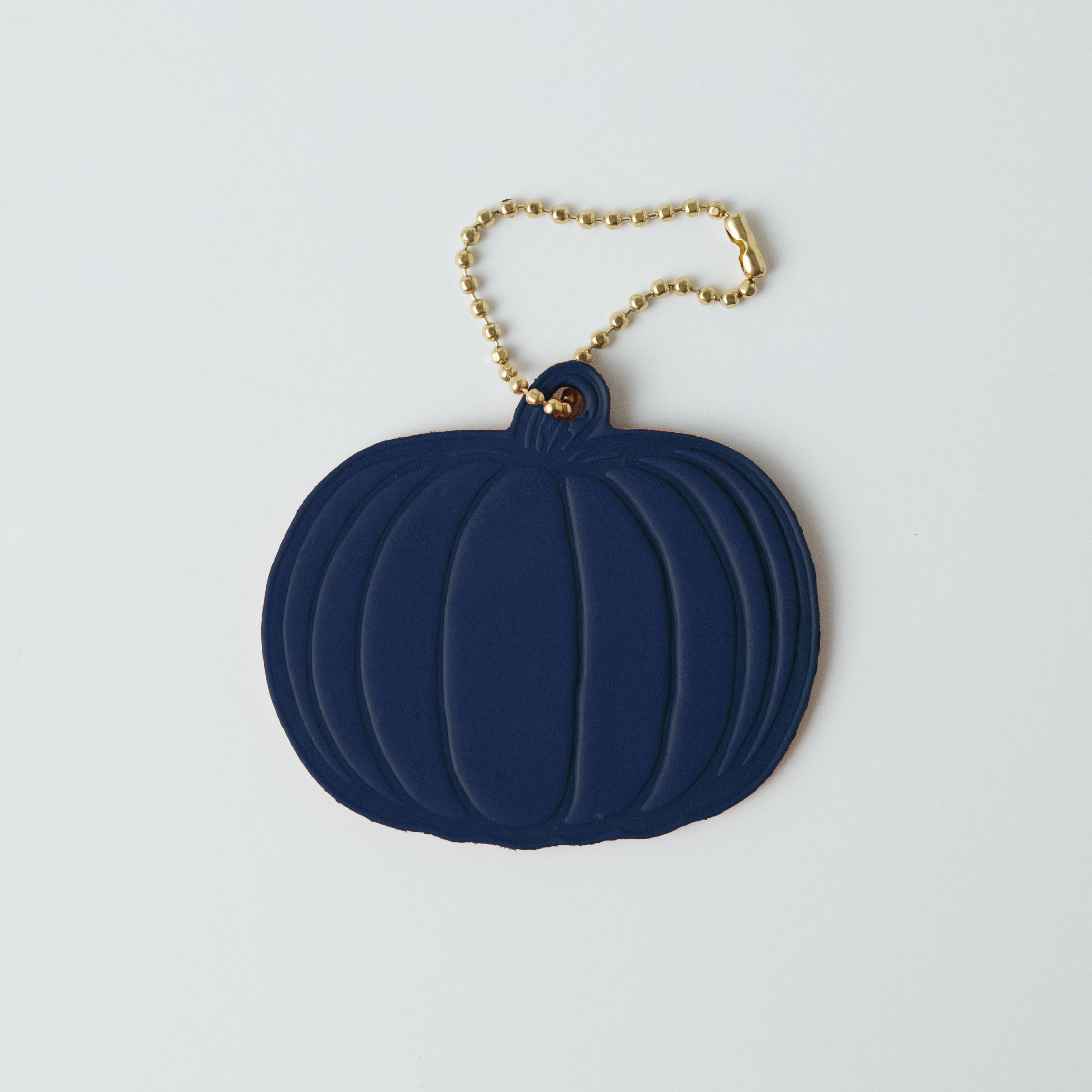 Leather Pumpkin Tag- personalized luggage tags - custom luggage tags - KMM &amp; Co.