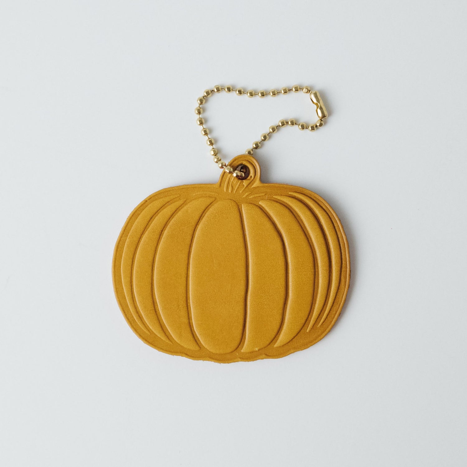 Leather Pumpkin Tag- personalized luggage tags - custom luggage tags - KMM &amp; Co.
