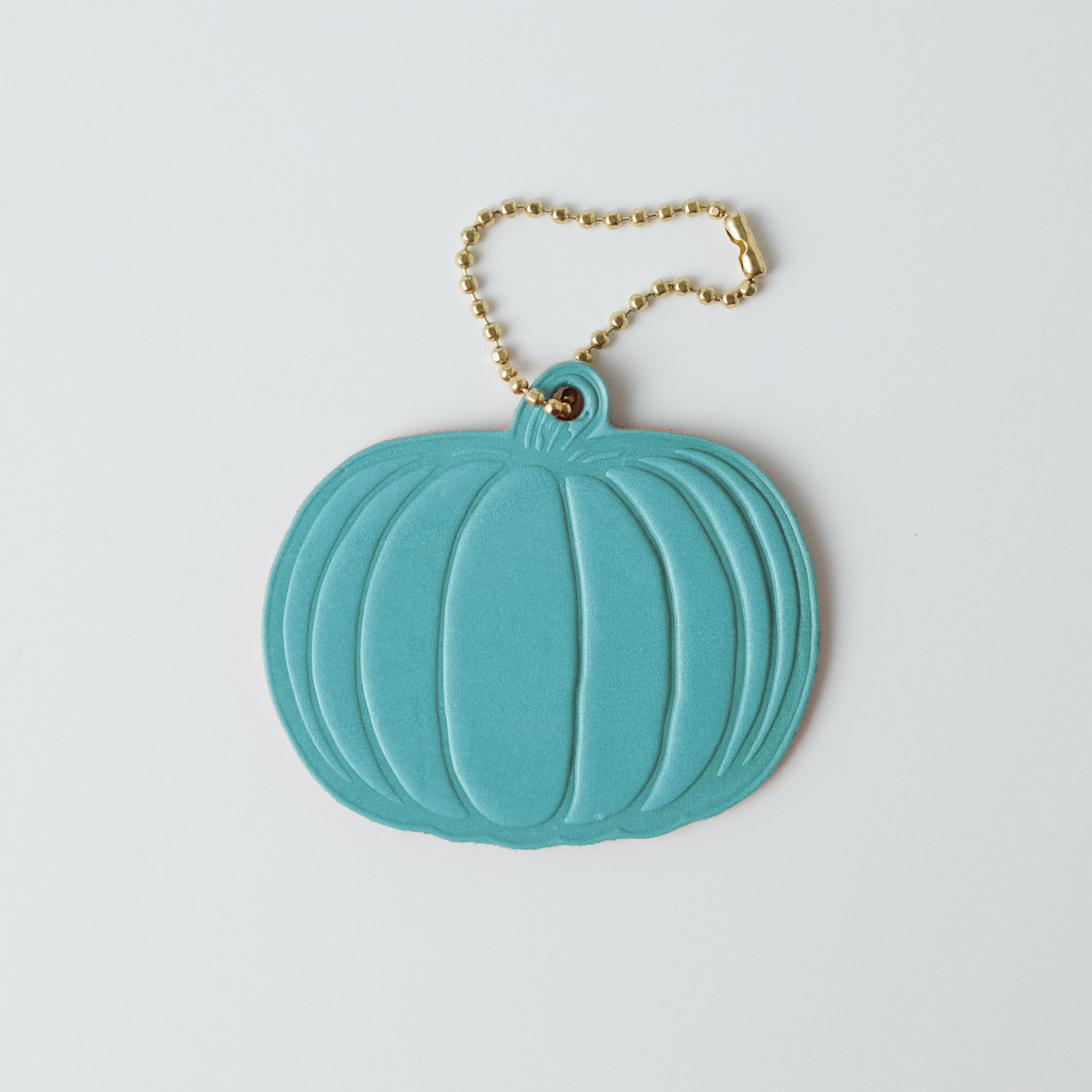 Leather Pumpkin Tag- personalized luggage tags - custom luggage tags - KMM &amp; Co.