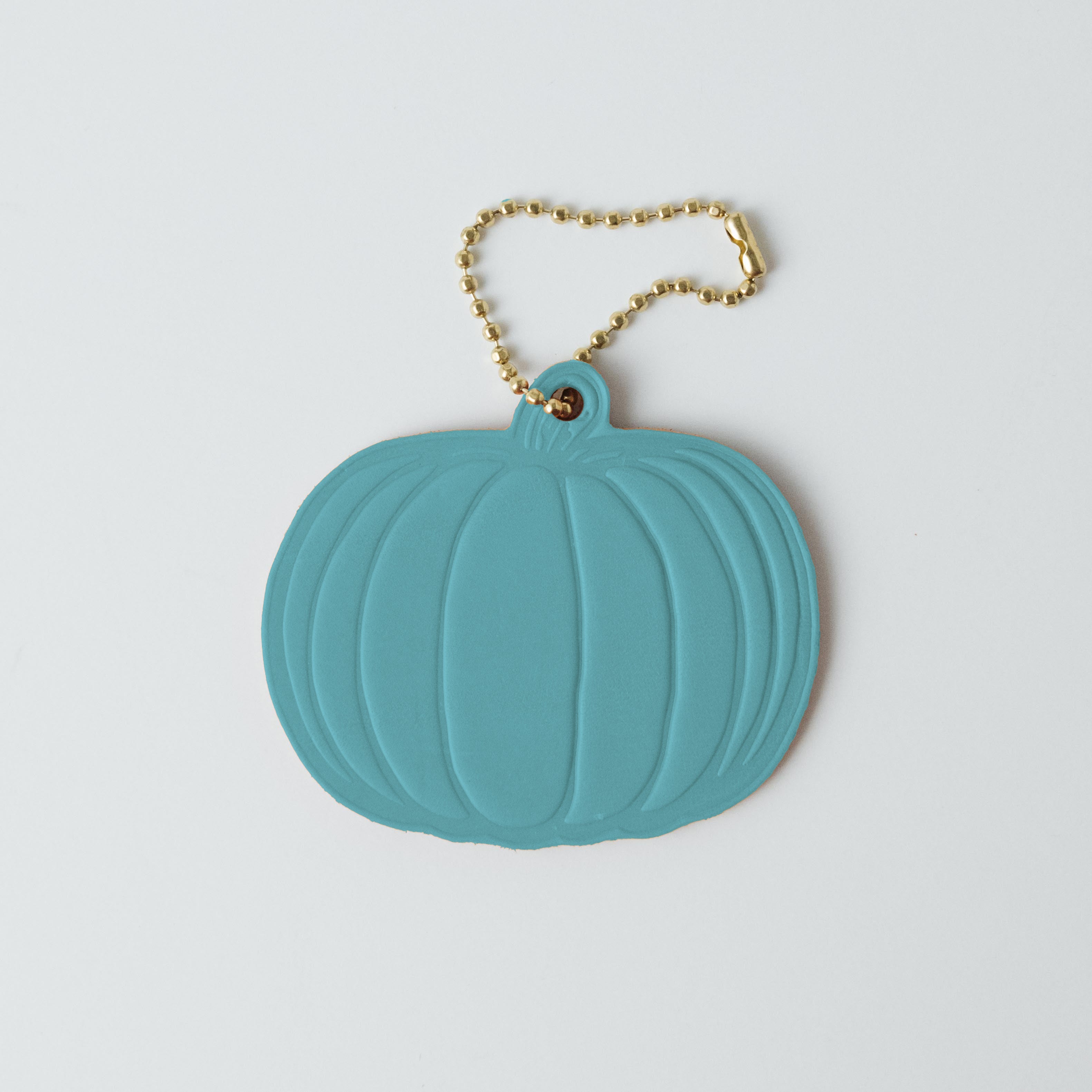 Leather Pumpkin Tag- personalized luggage tags - custom luggage tags - KMM &amp; Co.