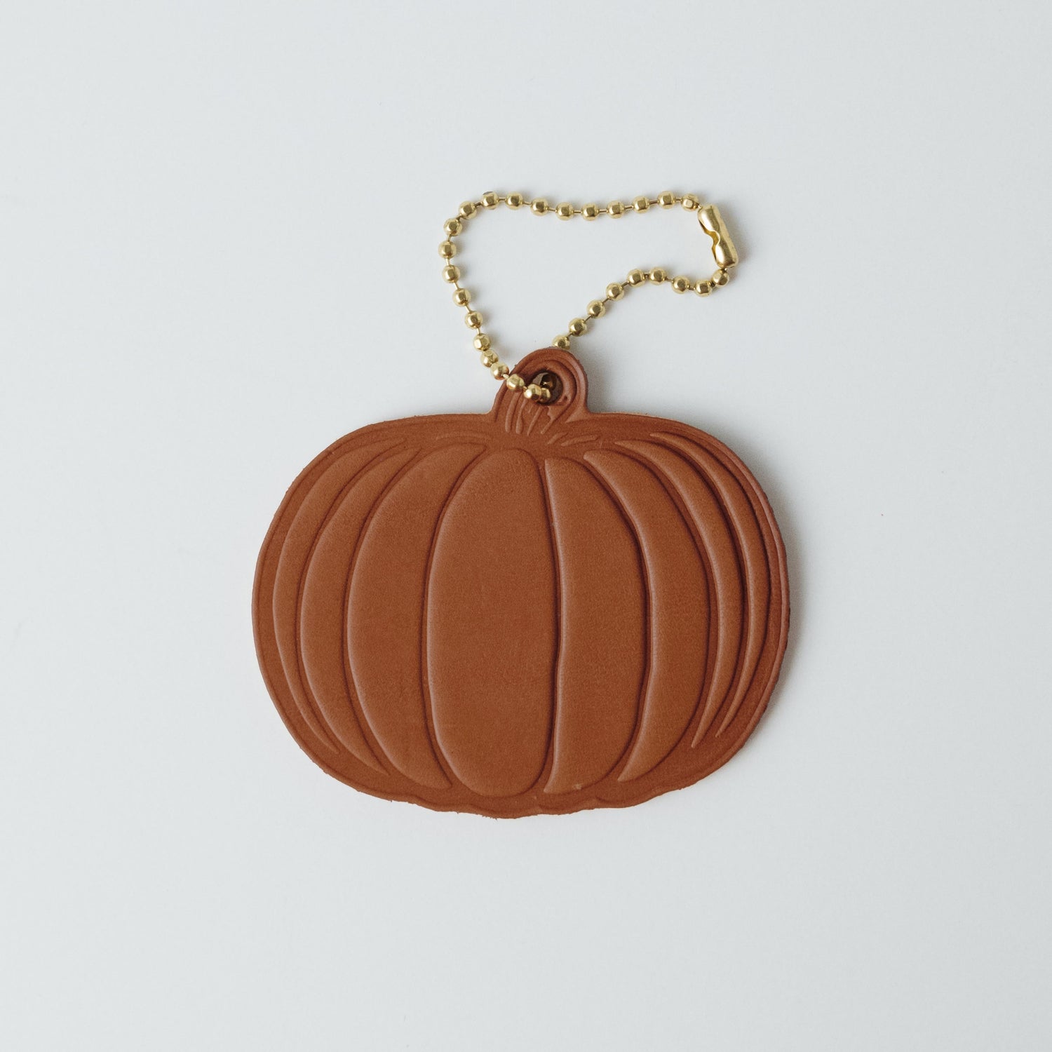 Leather Pumpkin Tag- personalized luggage tags - custom luggage tags - KMM &amp; Co.
