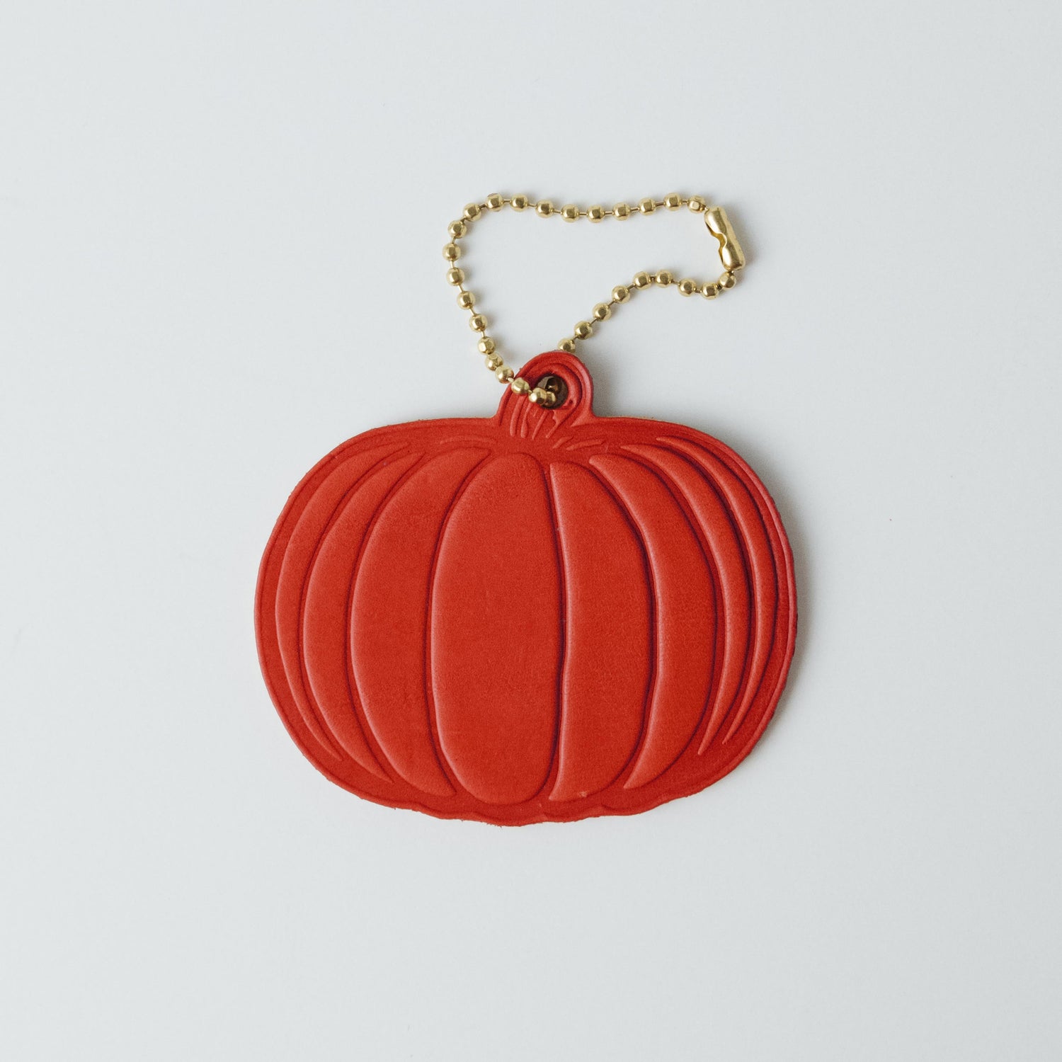 Leather Pumpkin Tag- personalized luggage tags - custom luggage tags - KMM &amp; Co.