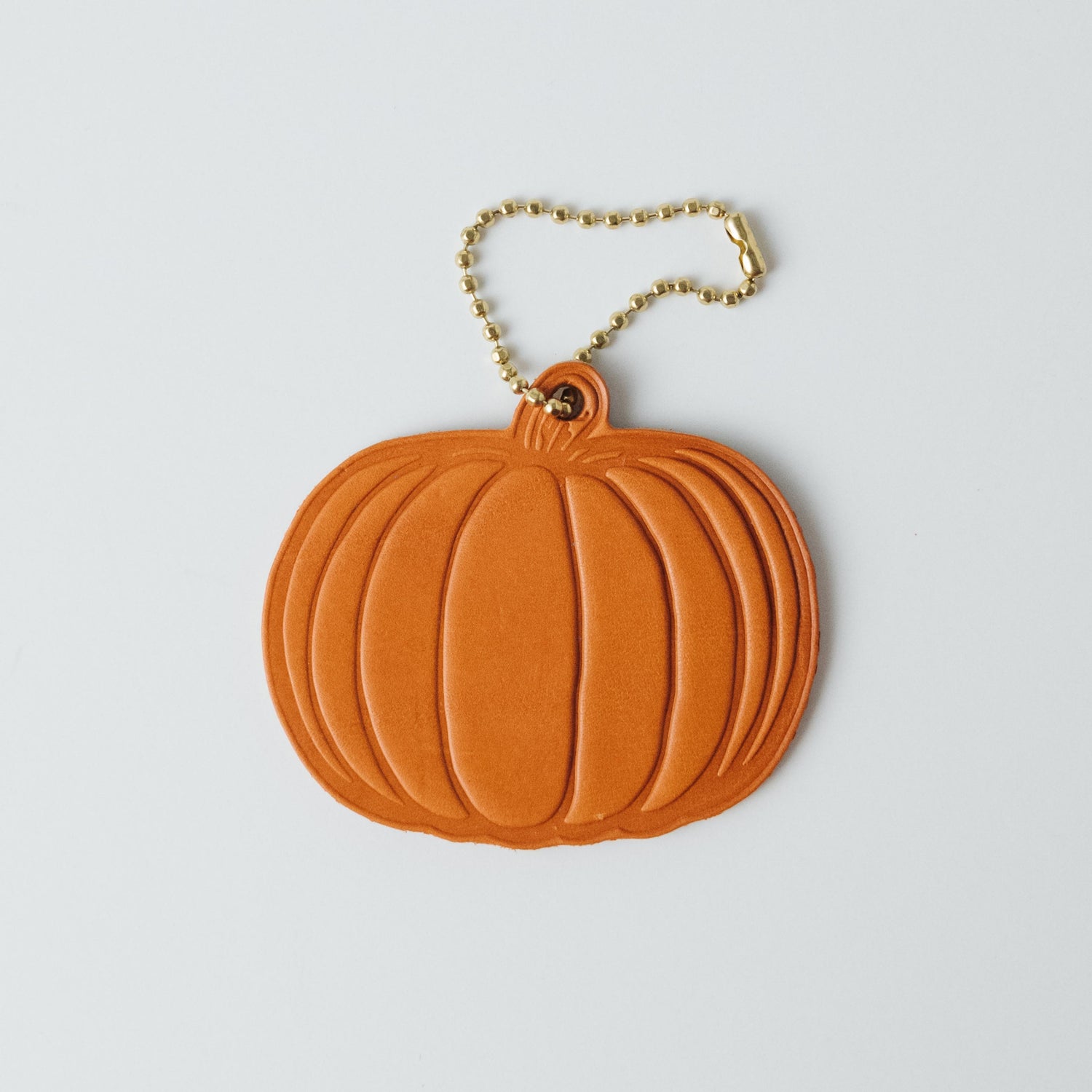 Leather Pumpkin Tag- personalized luggage tags - custom luggage tags - KMM &amp; Co.