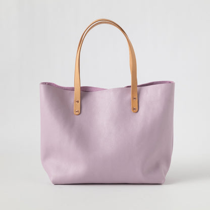 Lilac Italian Pebbled East West Tote