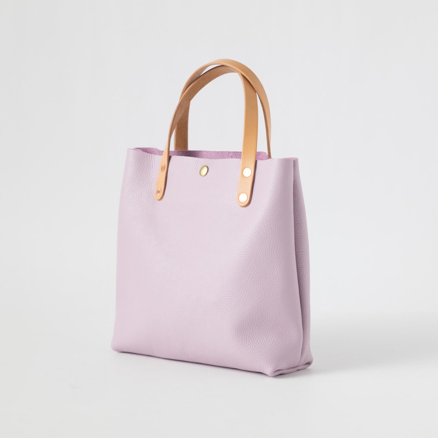 Lilac Italian Pebbled Mini Tote