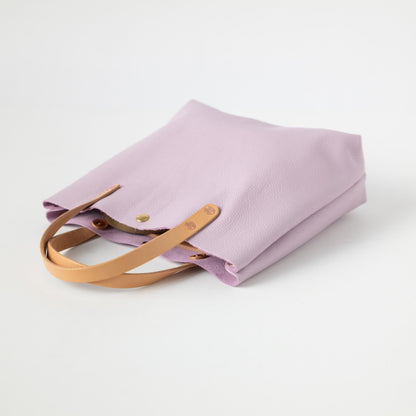 Lilac Italian Pebbled Mini Tote