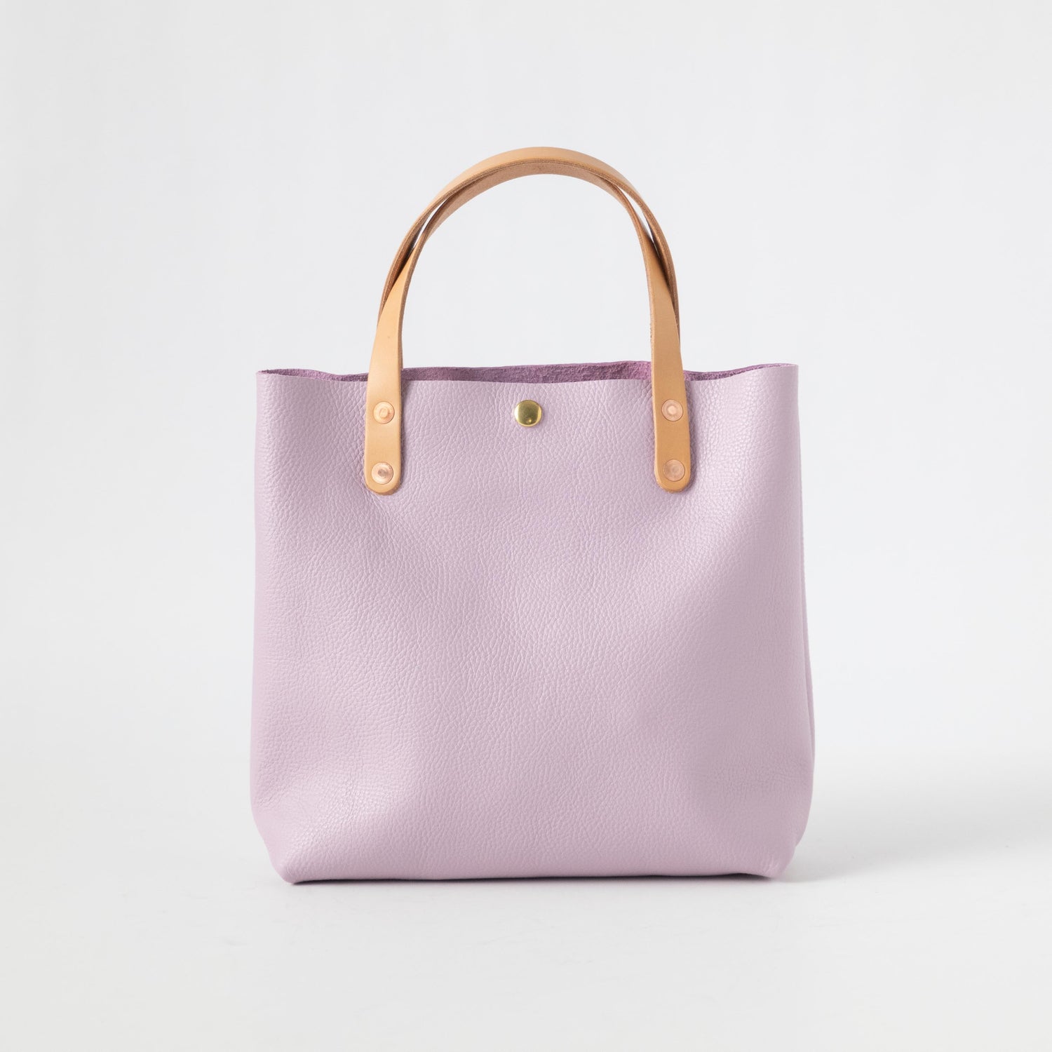 Lilac Italian Pebbled Mini Tote