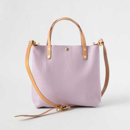 Lilac Italian Pebbled Mini Tote