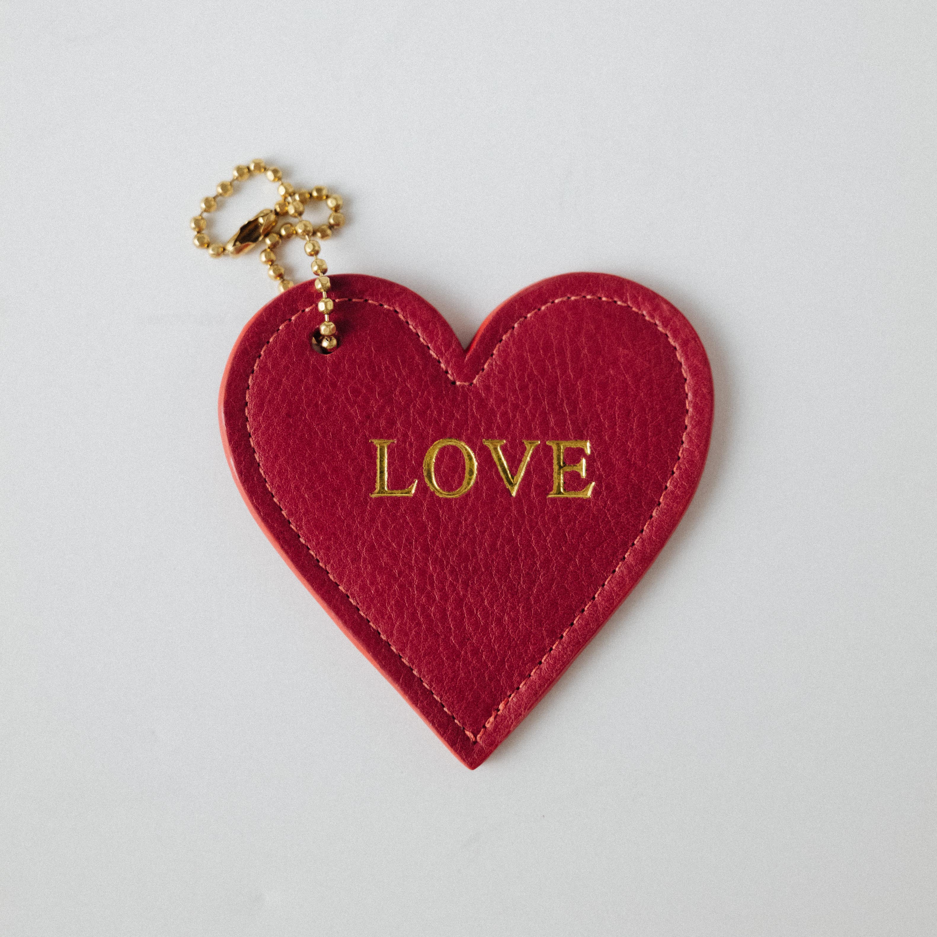 Love/Hate Leather Heart Tag- personalized luggage tags - custom luggage tags - KMM &amp; Co.