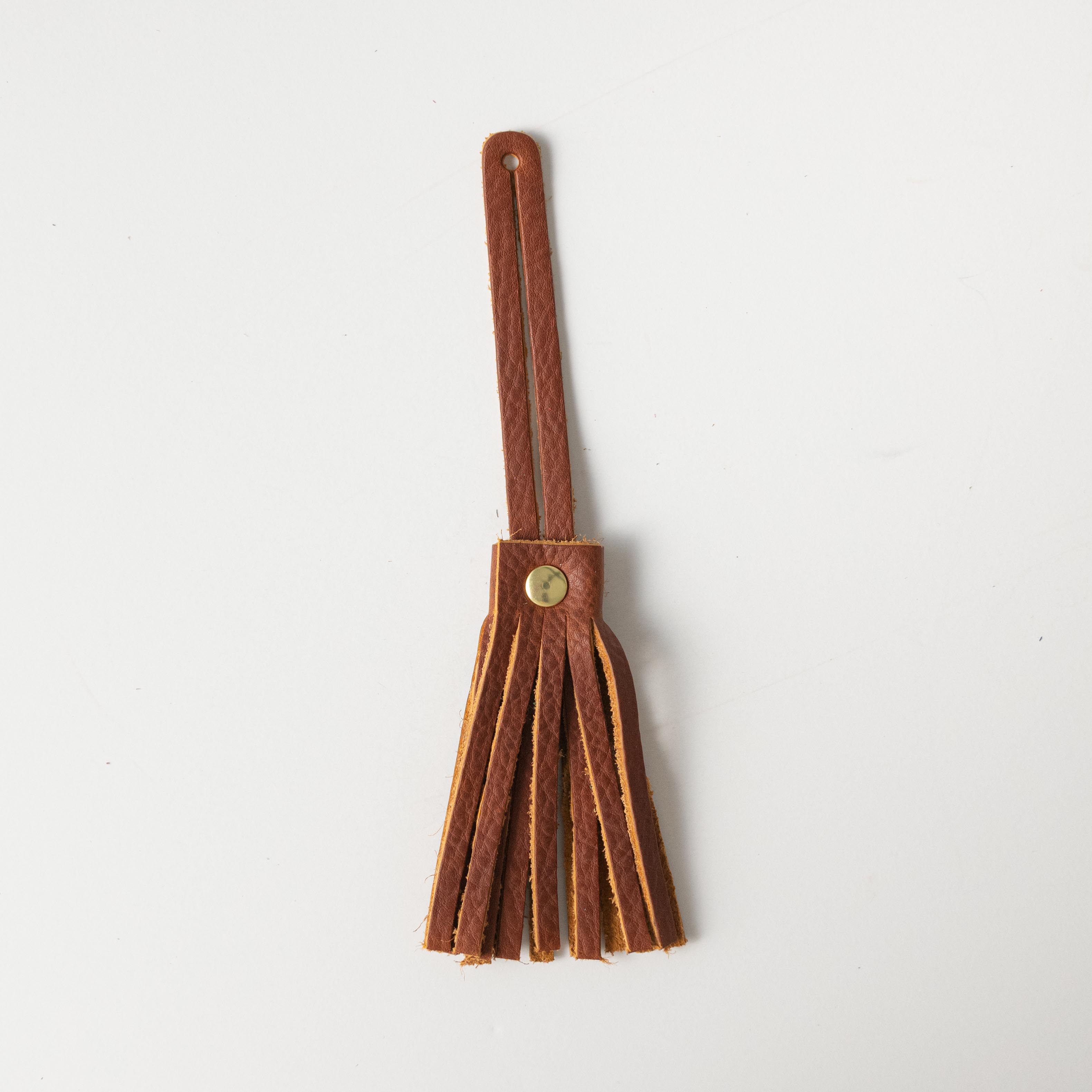 Macchiato Leather Tassel- leather tassel keychain - KMM &amp; Co.