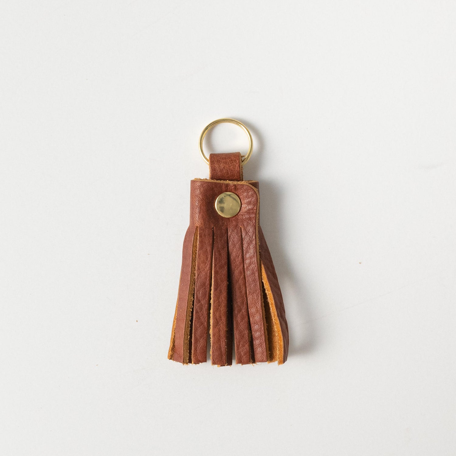 Macchiato Tassel Keychain- leather tassel keychain - KMM &amp; Co.