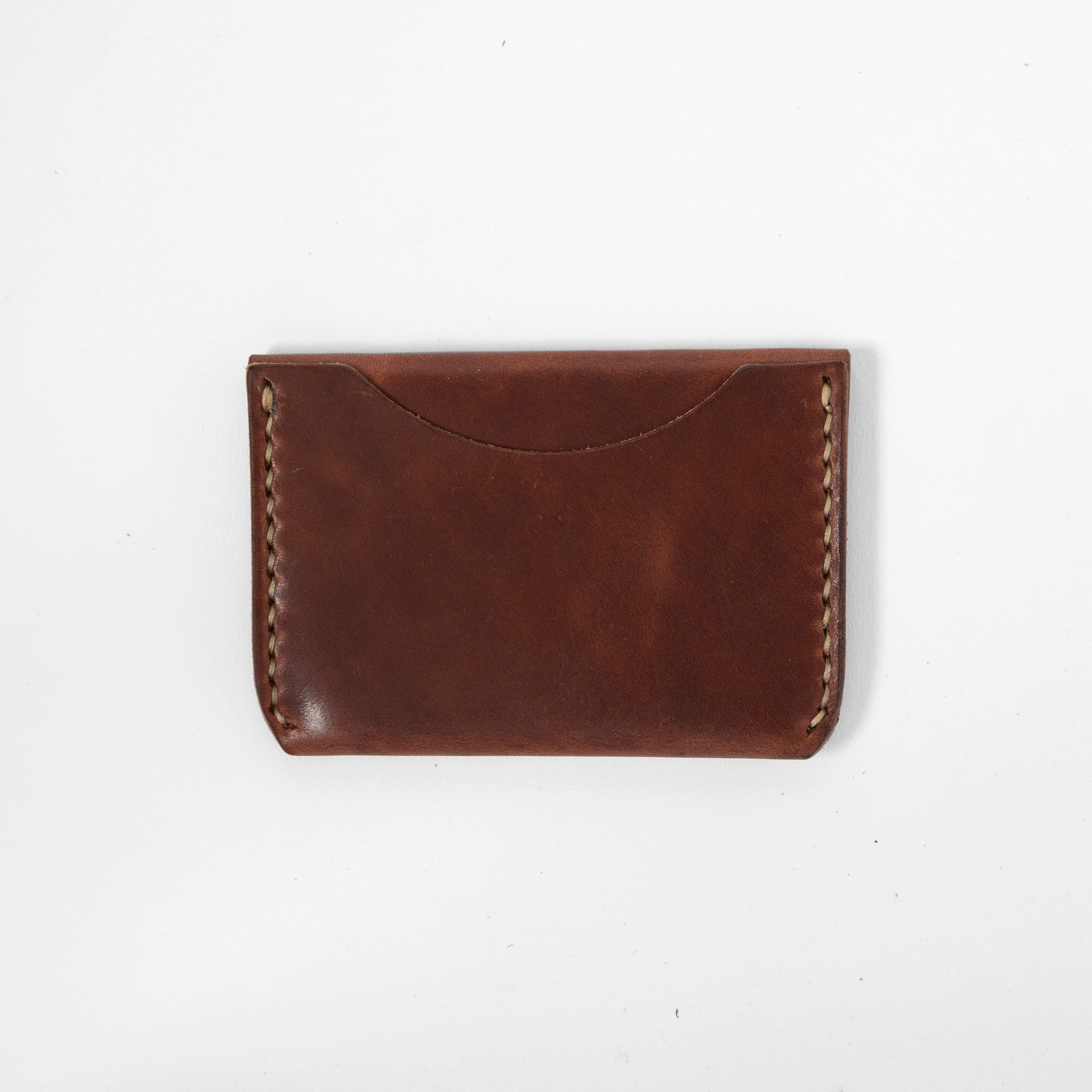 Medium Brown Flap Wallet- mens leather wallet - handmade leather wallets at KMM &amp; Co.