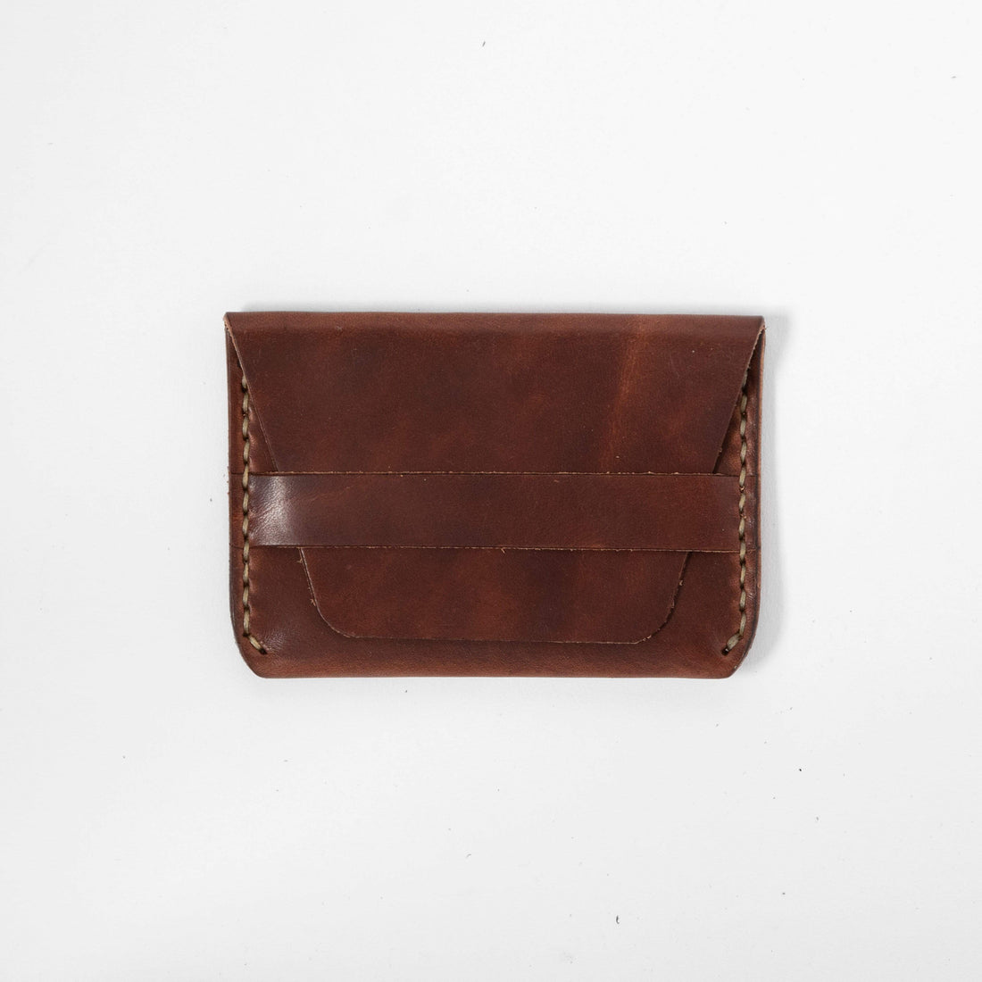 Medium Brown Flap Wallet- mens leather wallet - handmade leather wallets at KMM &amp; Co.