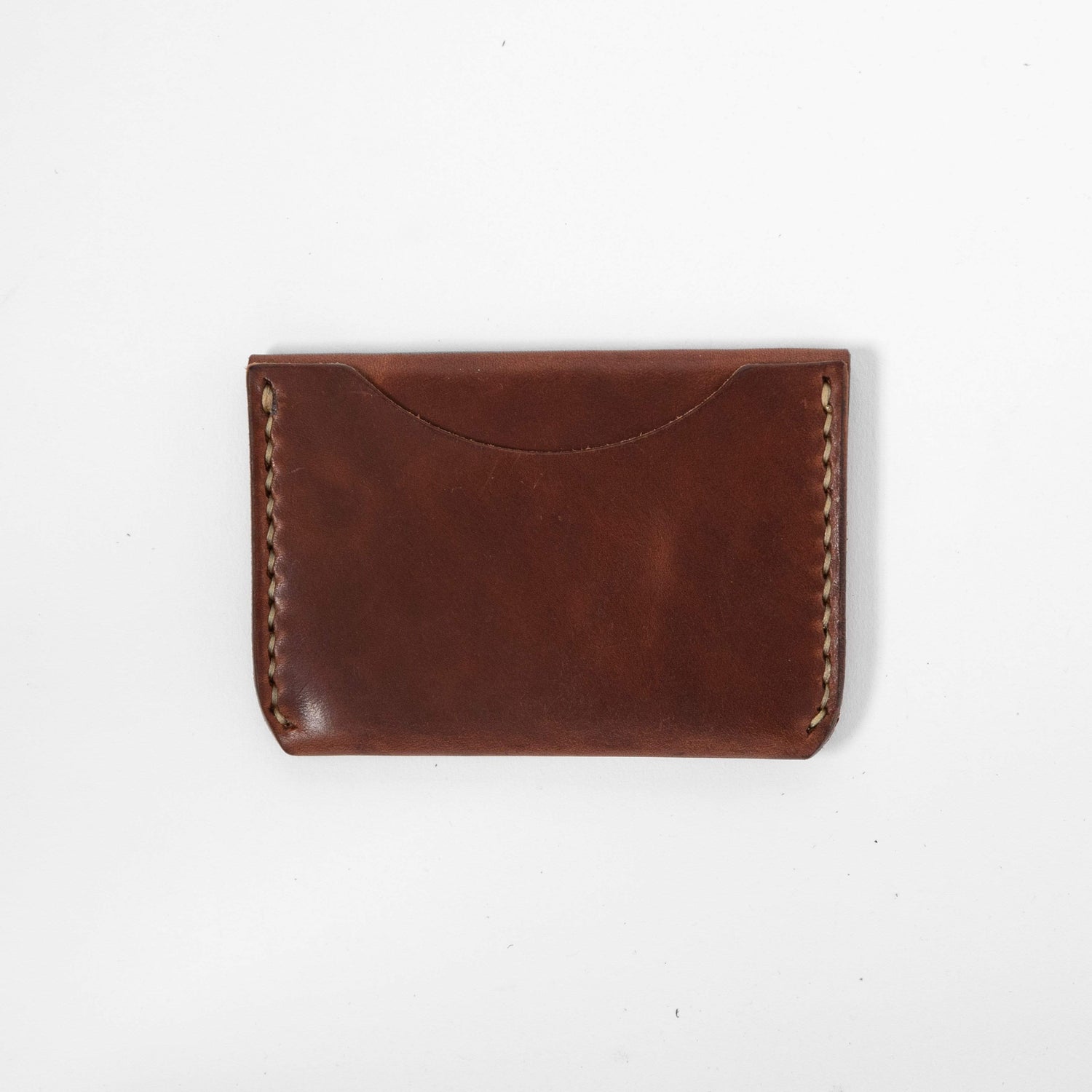 Medium Brown Flap Wallet- mens leather wallet - handmade leather wallets at KMM &amp; Co.