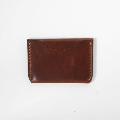 Medium Brown Flap Wallet- mens leather wallet - handmade leather wallets at KMM &amp; Co.