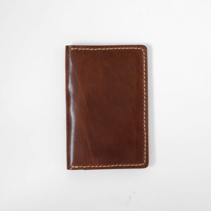 Medium Brown Notebook Wallet- leather notebook cover - passport holder - KMM &amp; Co.