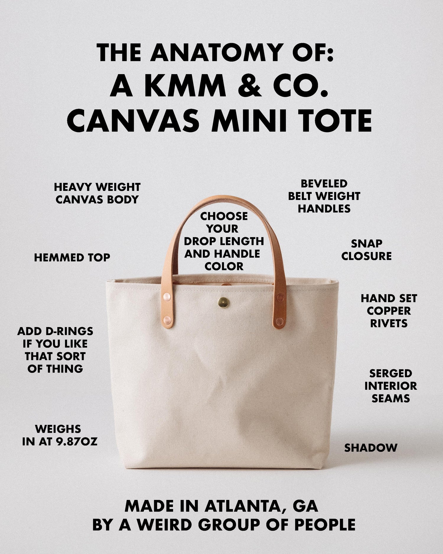 Natural Canvas Mini Tote