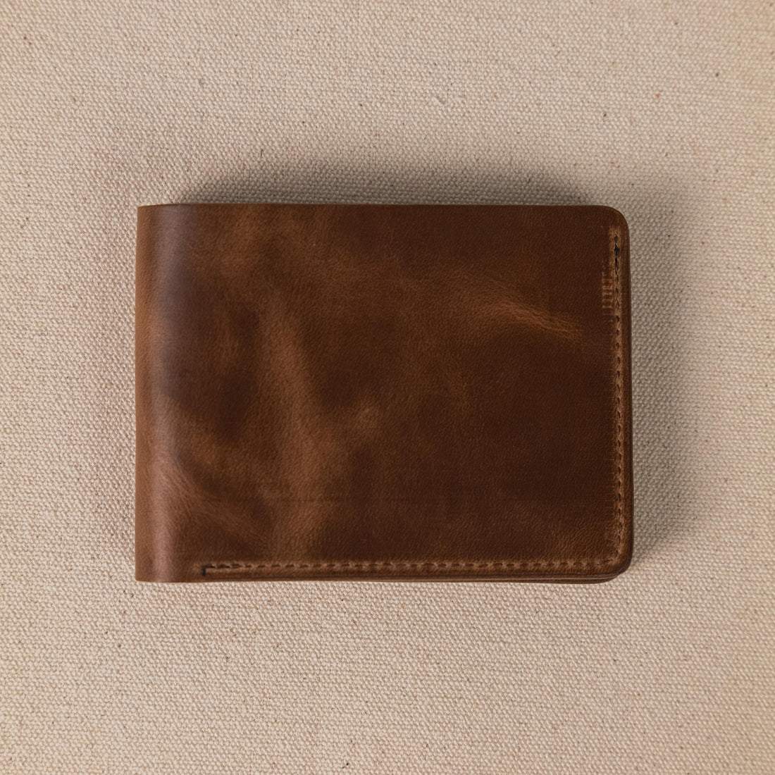 Natural Chromexcel Billfold- leather billfold wallet - mens leather bifold wallet - KMM &amp; Co.