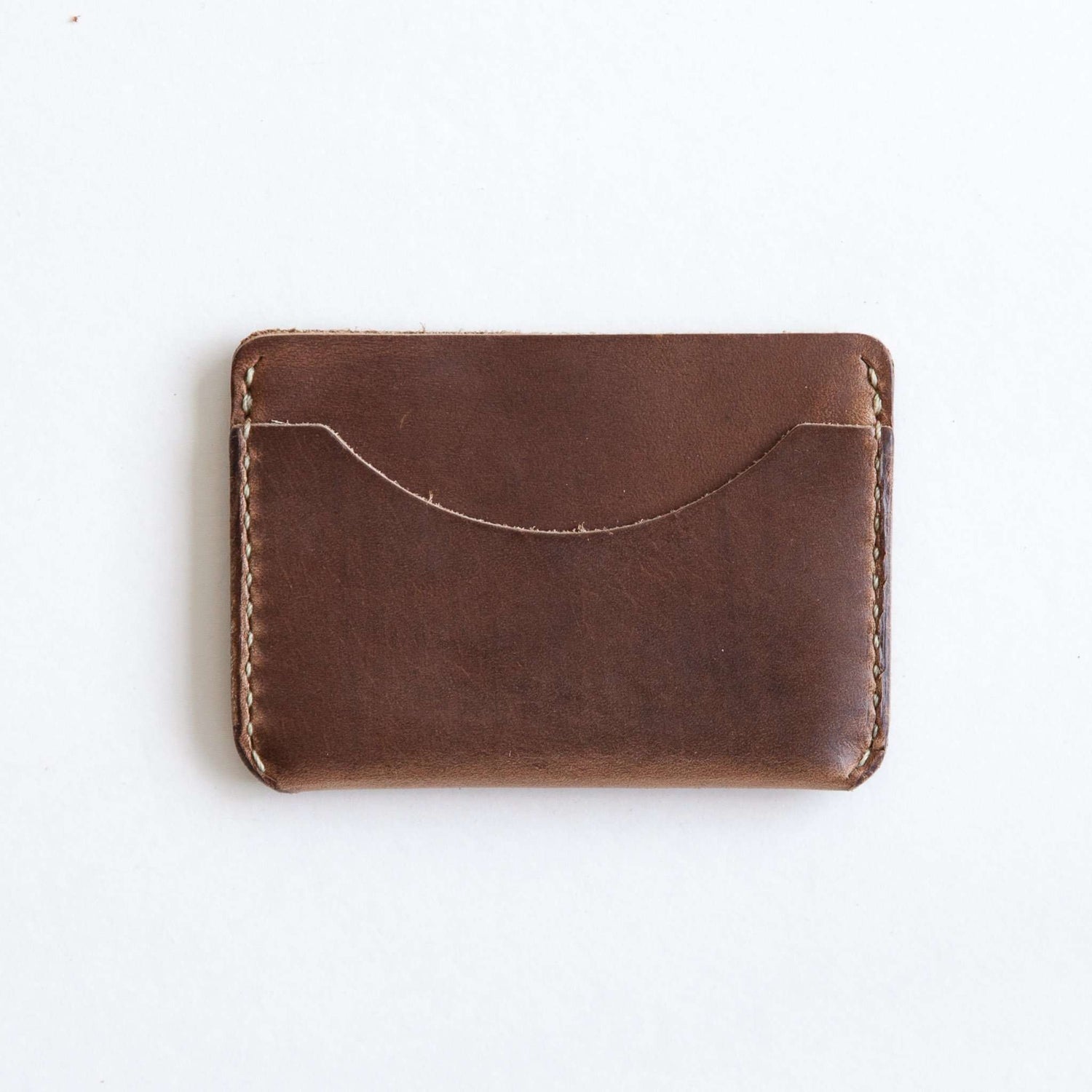 Natural Chromexcel Card Case- mens leather wallet - leather wallets for women - KMM &amp; Co.