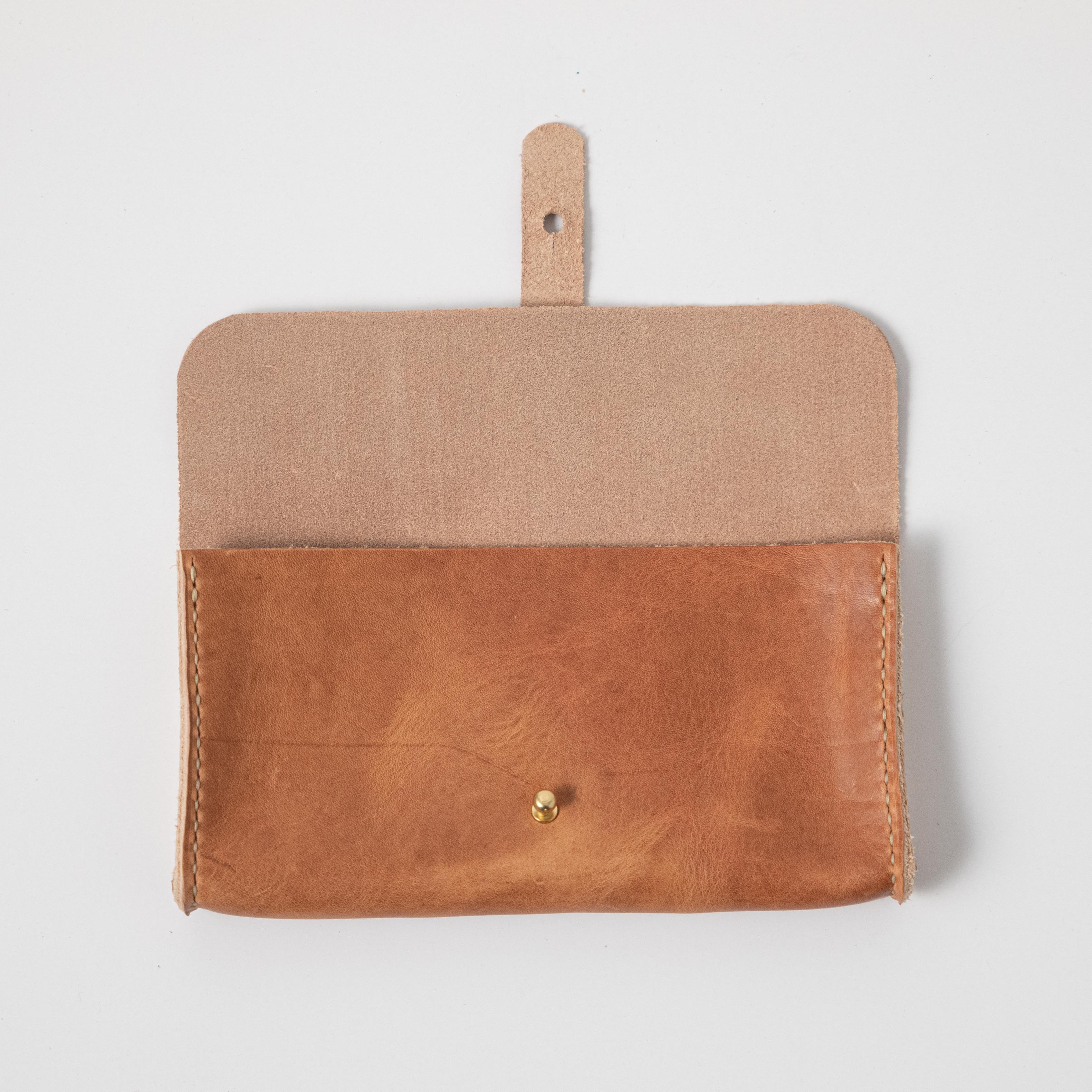 Natural Derby Clutch Wallet- leather clutch bag - leather handmade bags - KMM &amp; Co.