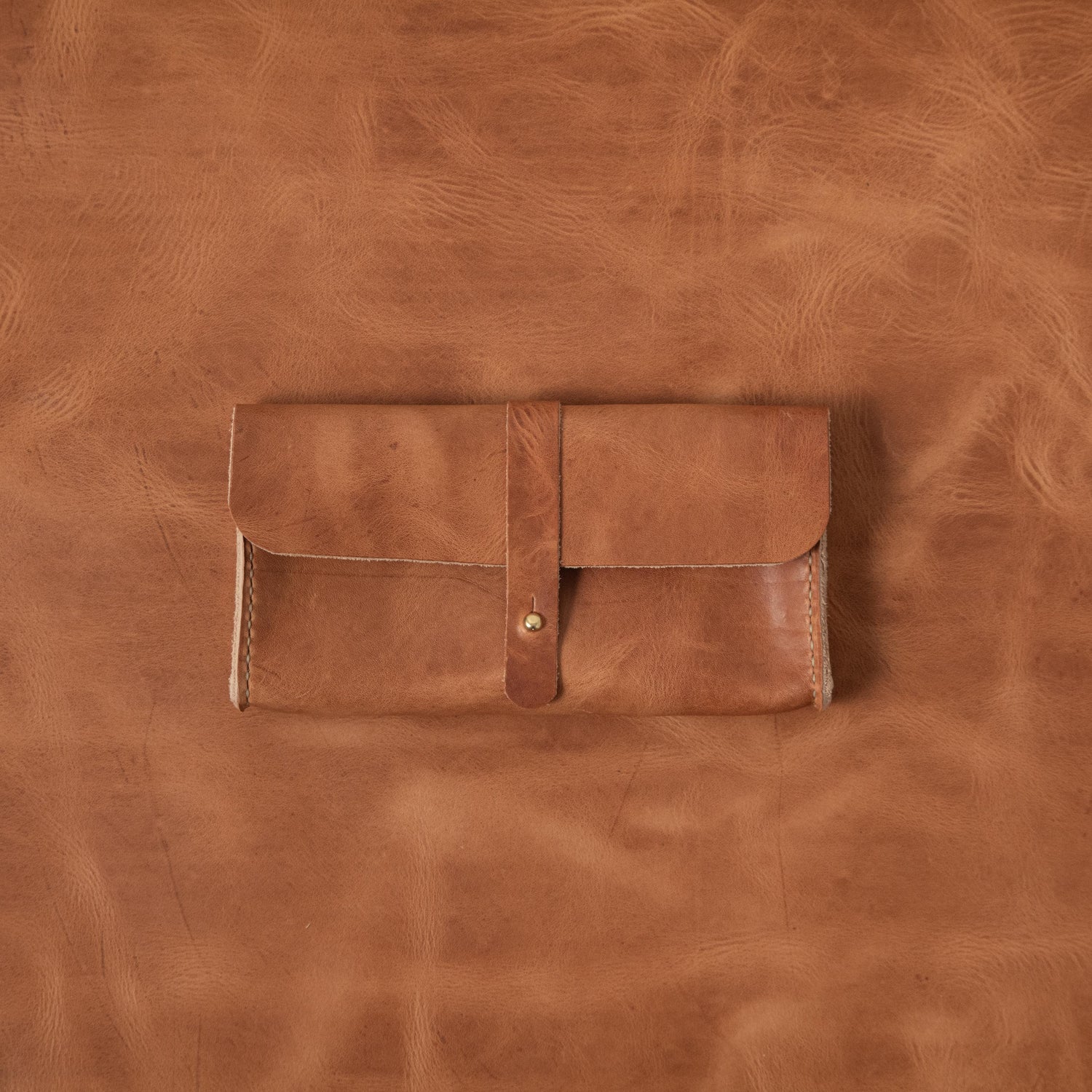 Natural Derby Clutch Wallet- leather clutch bag - leather handmade bags - KMM &amp; Co.