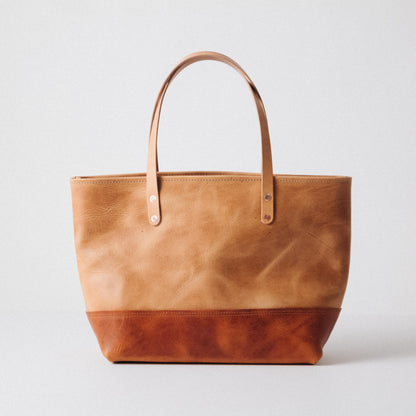 Natural Dublin East West Panel Tote Bundle