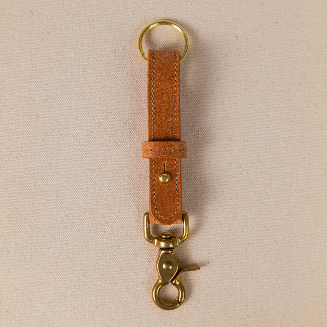 Natural Dublin Key Lanyard- leather keychain for men and women - KMM &amp; Co.
