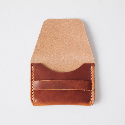 Natural/English Tan Dublin Flap Wallet- mens leather wallet - handmade leather wallets at KMM &amp; Co.