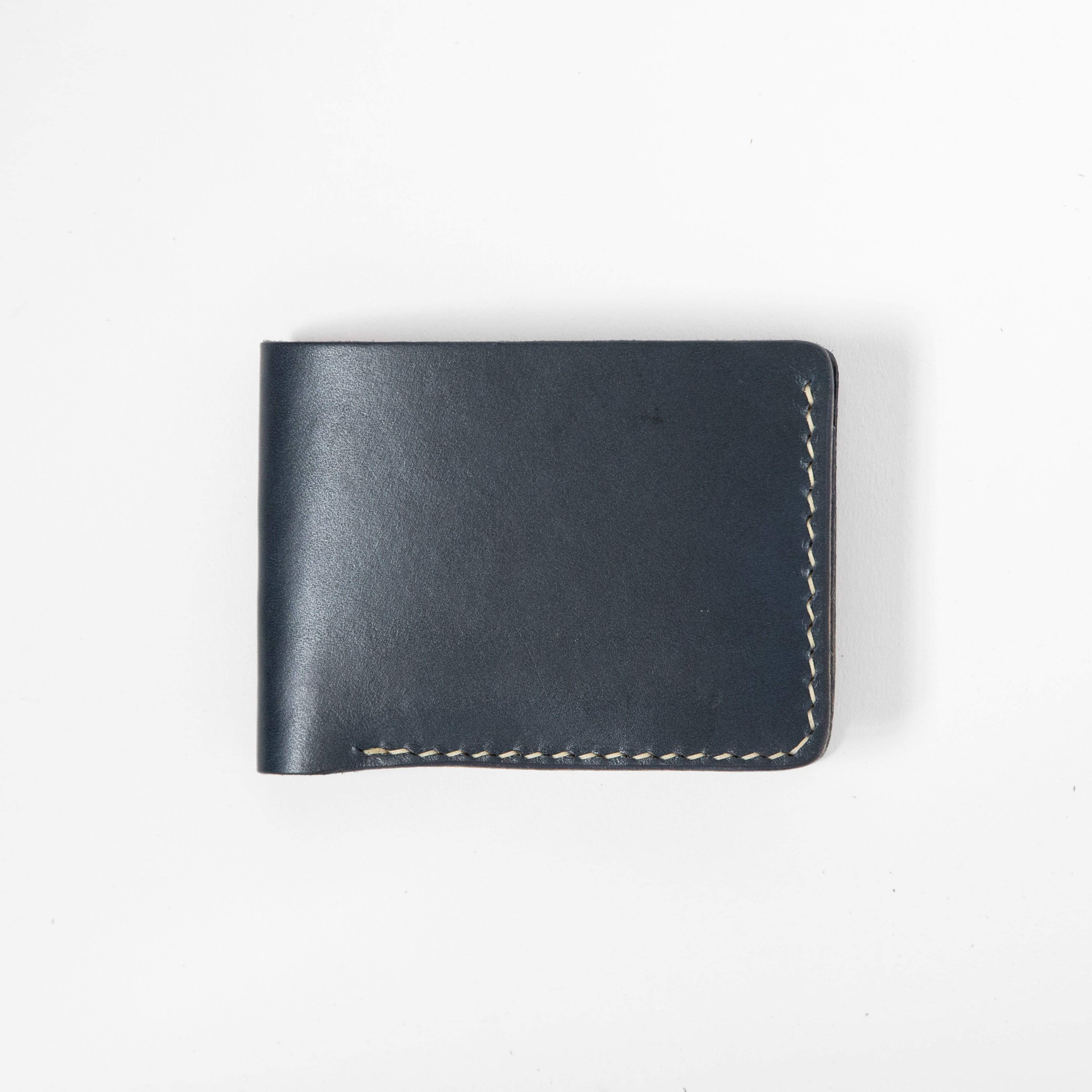 MONOGRAMMED Leather Cash Wallet Mens Billfold Classic Bifold 