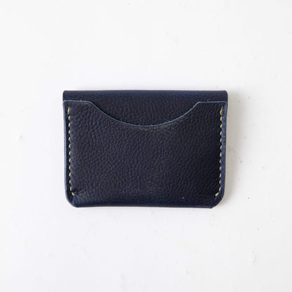 Navy Kodiak Flap Wallet- mens leather wallet - handmade leather wallets at KMM &amp; Co.