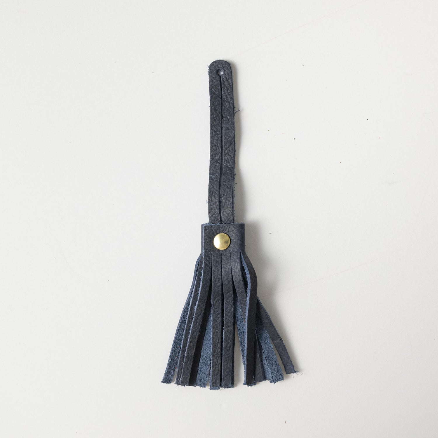 Navy Kodiak Leather Tassel- leather tassel keychain - KMM &amp; Co.