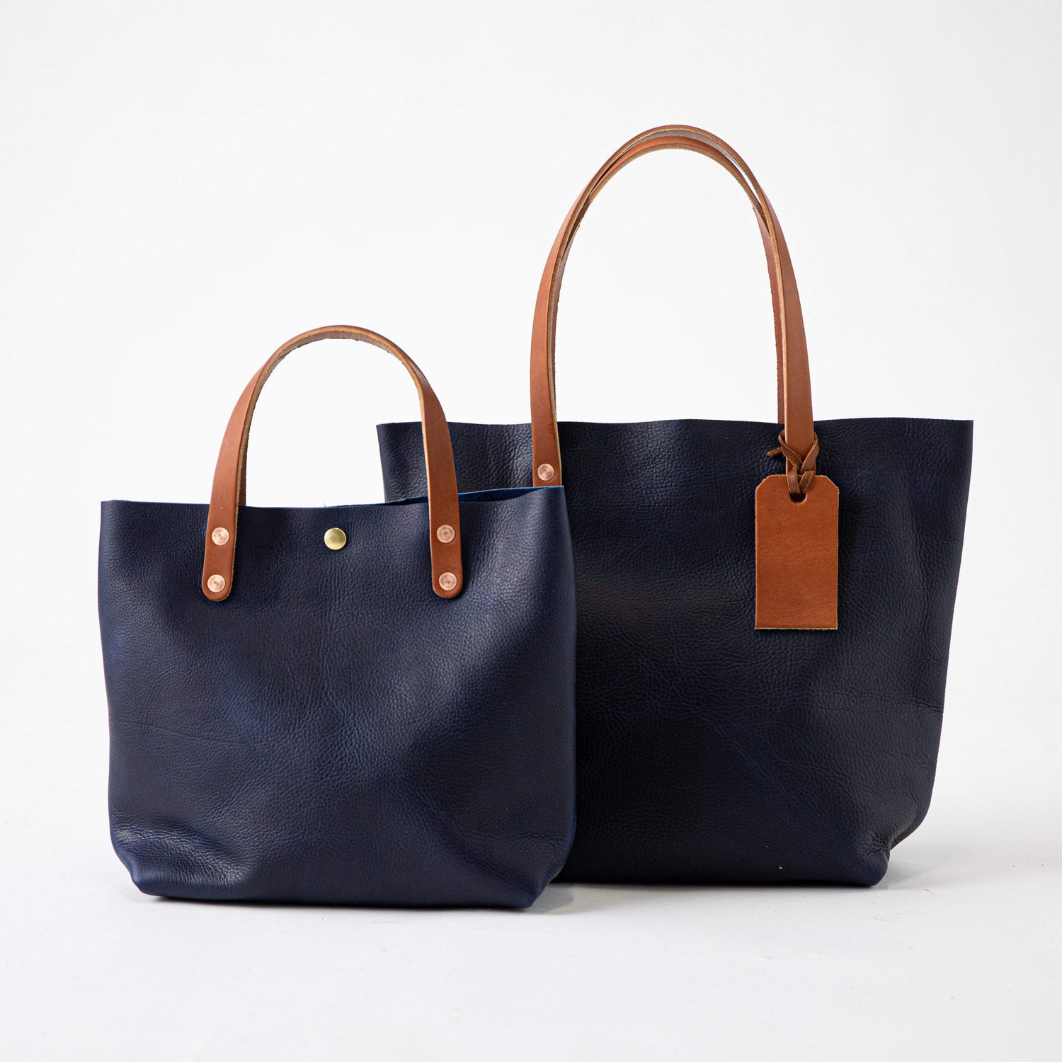 Navy Kodiak Mini Tote- navy blue small tote bags handmade in America