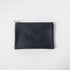 Navy Kodiak Small Zip Pouch- small zipper pouch - leather zipper pouch - KMM & Co.