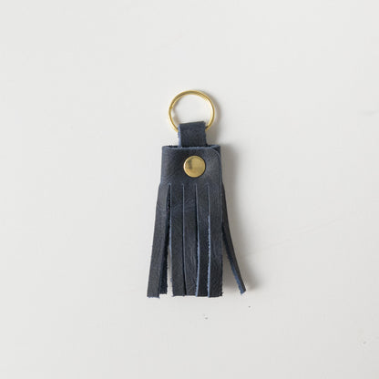 Navy Kodiak Tassel Keychain- leather tassel keychain - KMM &amp; Co.